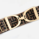 Cocoa Ridgeview - 1.5" Gold Stirrup Elastic Belt - Equiluxe Tack
