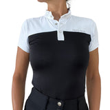 Donatella Two Toned Short Sleeve Shirt - Black - Equiluxe Tack