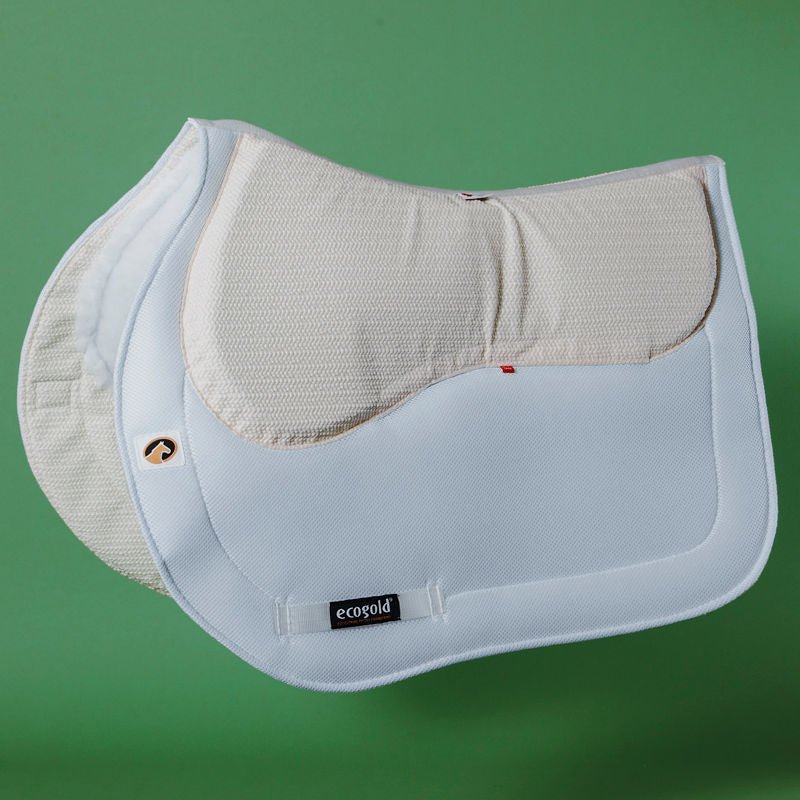 EcoGold Calmatech Shimmable Jump Saddle Pad - EcoGold - Equiluxe Tack