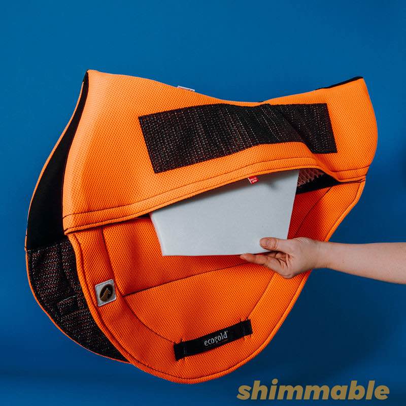 EcoGold CoolFit Shimmable XC Saddle Pad - EcoGold - Equiluxe Tack