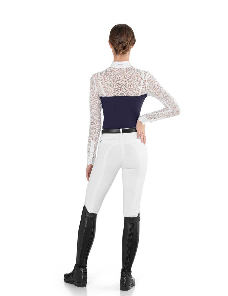 Ego 7 Florentine Navy Long Sleeve Show Shirt - Ego 7 - Equiluxe Tack