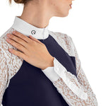 Ego 7 Florentine Navy Long Sleeve Show Shirt - Equiluxe Tack