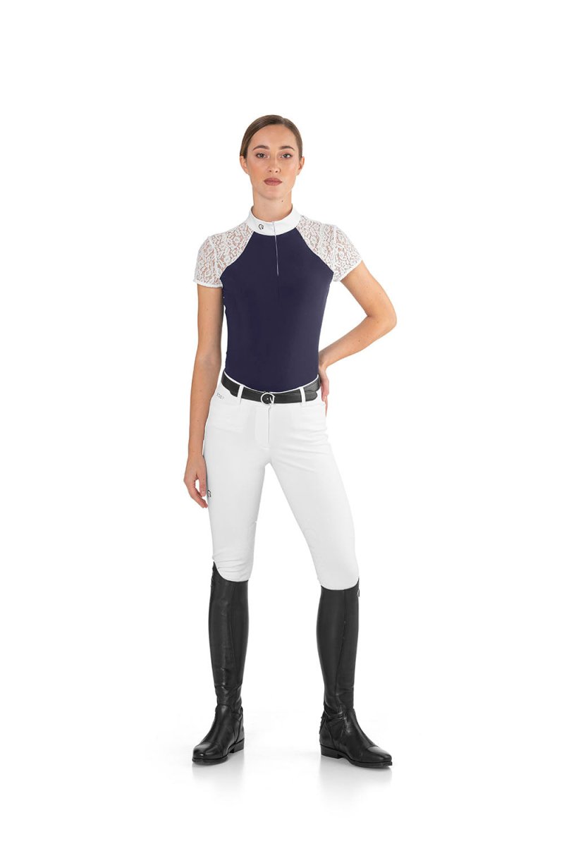 Ego 7 Florentine Navy Short Sleeve Show Shirt - Equiluxe Tack