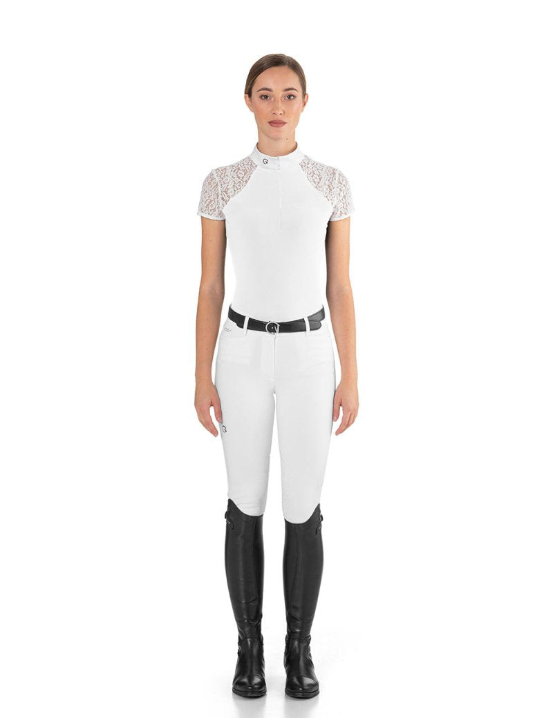 Ego 7 Florentine White Short Sleeve Show Shirt - Ego 7 - Equiluxe Tack