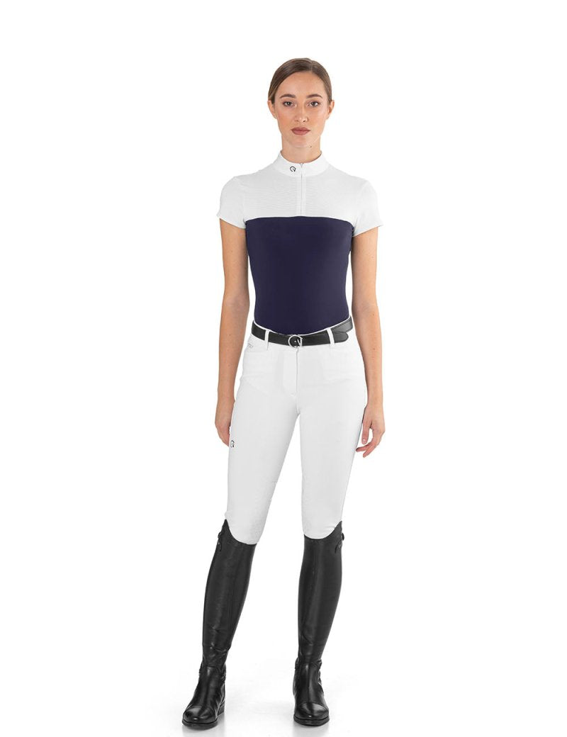 Ego 7 Mesh Navy Short Sleeve Show Shirt - Ego 7 - Equiluxe Tack