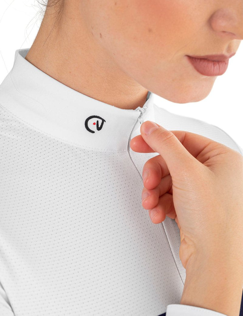 Ego 7 Mesh Navy Short Sleeve Show Shirt - Ego 7 - Equiluxe Tack