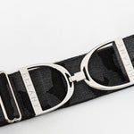Ellany Black Camo - 2" Silver Stirrup Elastic Belt - Equiluxe Tack
