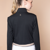Rönner Ember Embroidered Cropped Zip Jacket | Black