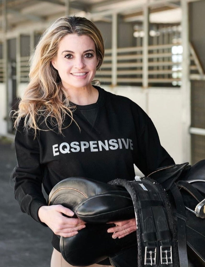 EQSPENSIVE Sweatshirt - Grey or Black - Equestrian Club - Equiluxe Tack