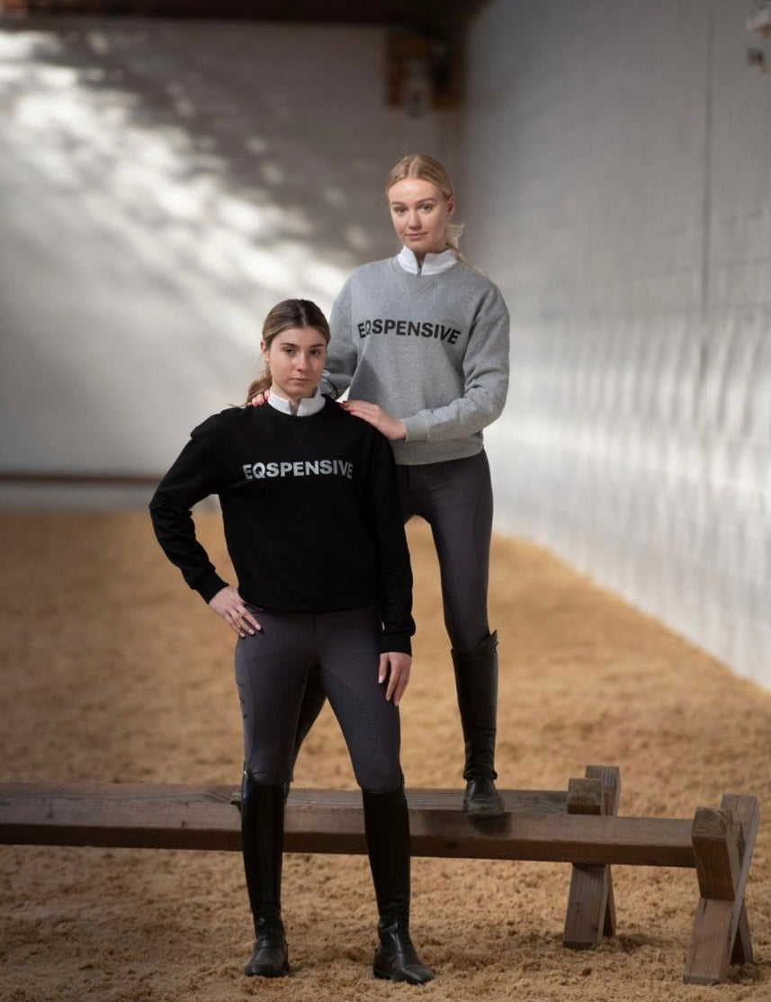 EQSPENSIVE Sweatshirt - Grey or Black - Equestrian Club - Equiluxe Tack