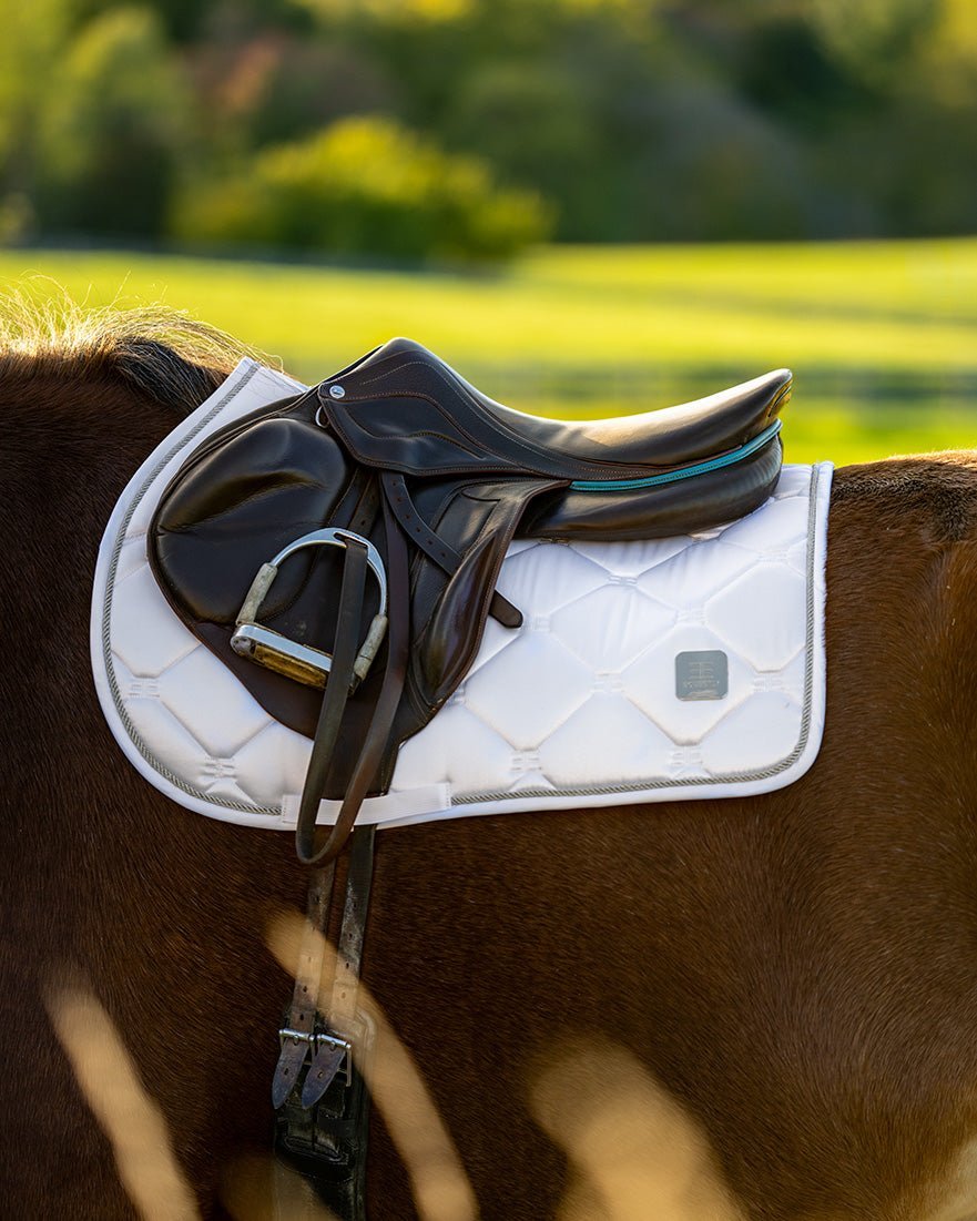Equestly EQ Jump Saddle Pad - Pearl - Equiluxe Tack