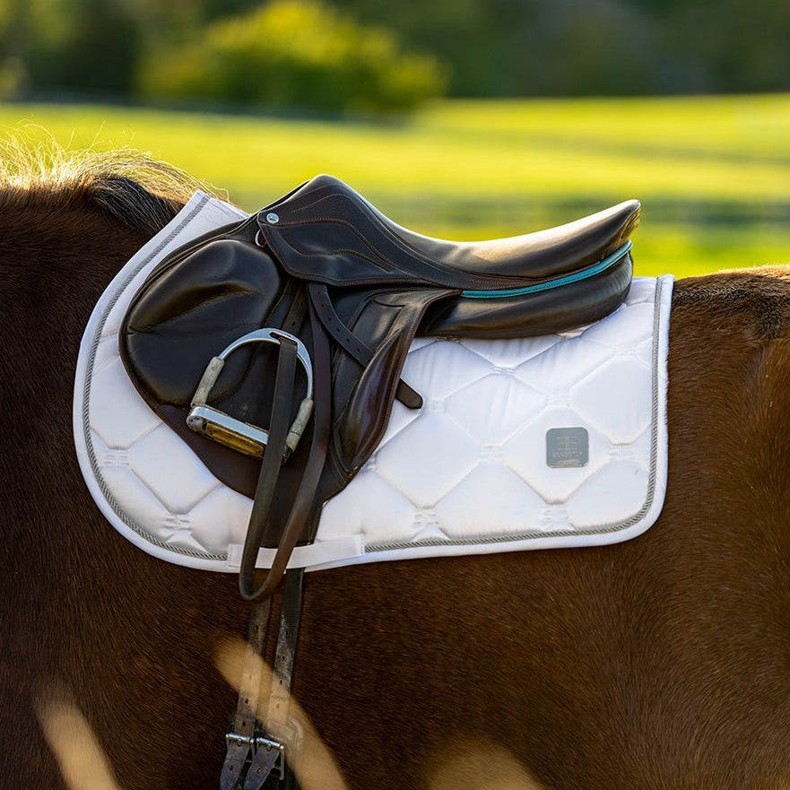 Equestly EQ Jump Saddle Pad - Pearl - Equiluxe Tack
