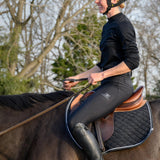 Equestly Lux GripTEQ Charcoal Riding Tights - Equiluxe Tack