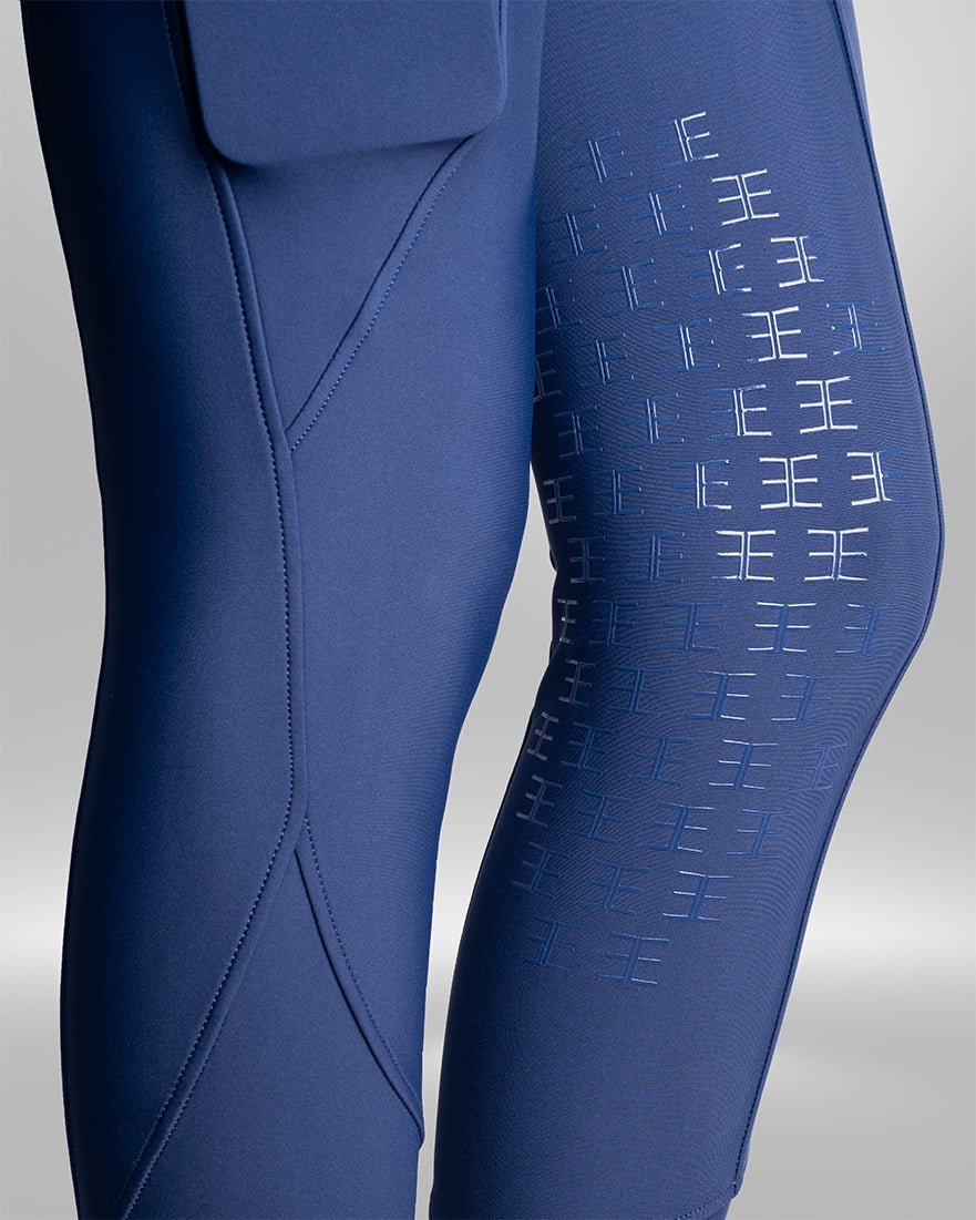 Equestly Lux GripTEQ Navy Knee-Patch Riding Tights - Equiluxe Tack
