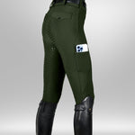 Equestly Lux GripTEQ Pine Green Riding Tights - Equiluxe Tack