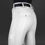 Equestly Lux GripTEQ White Riding Tights - Equiluxe Tack