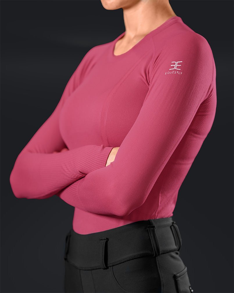 Equestly Lux Long Sleeve Fuchsia Seamless Shirt - Equiluxe Tack