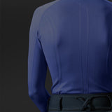 Equestly Lux Long Sleeve Steel Blue Seamless Shirt - Equiluxe Tack