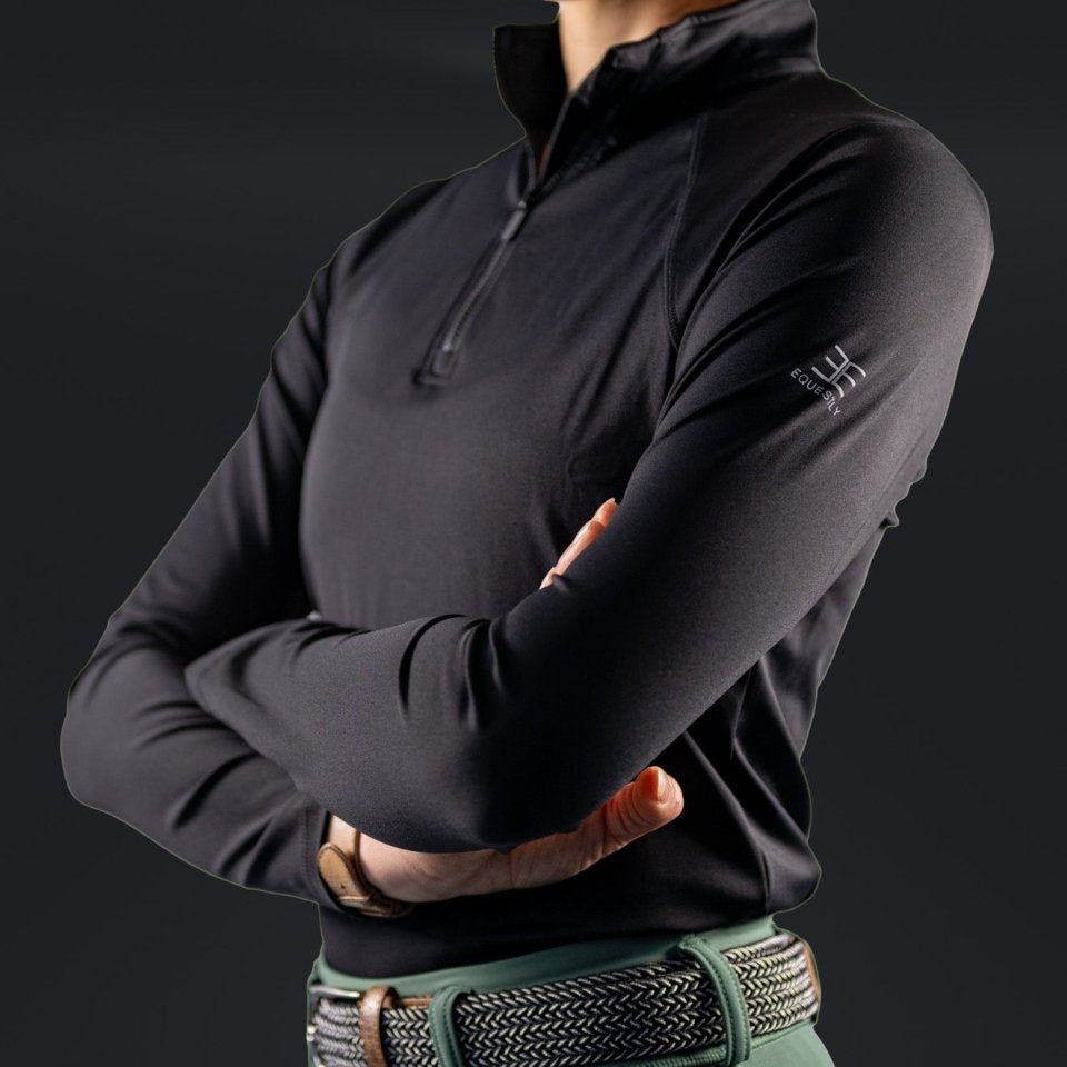 Equestly Lux Quarter Zip Black - Equiluxe Tack