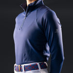 Equestly Lux Quarter Zip Navy - Equiluxe Tack