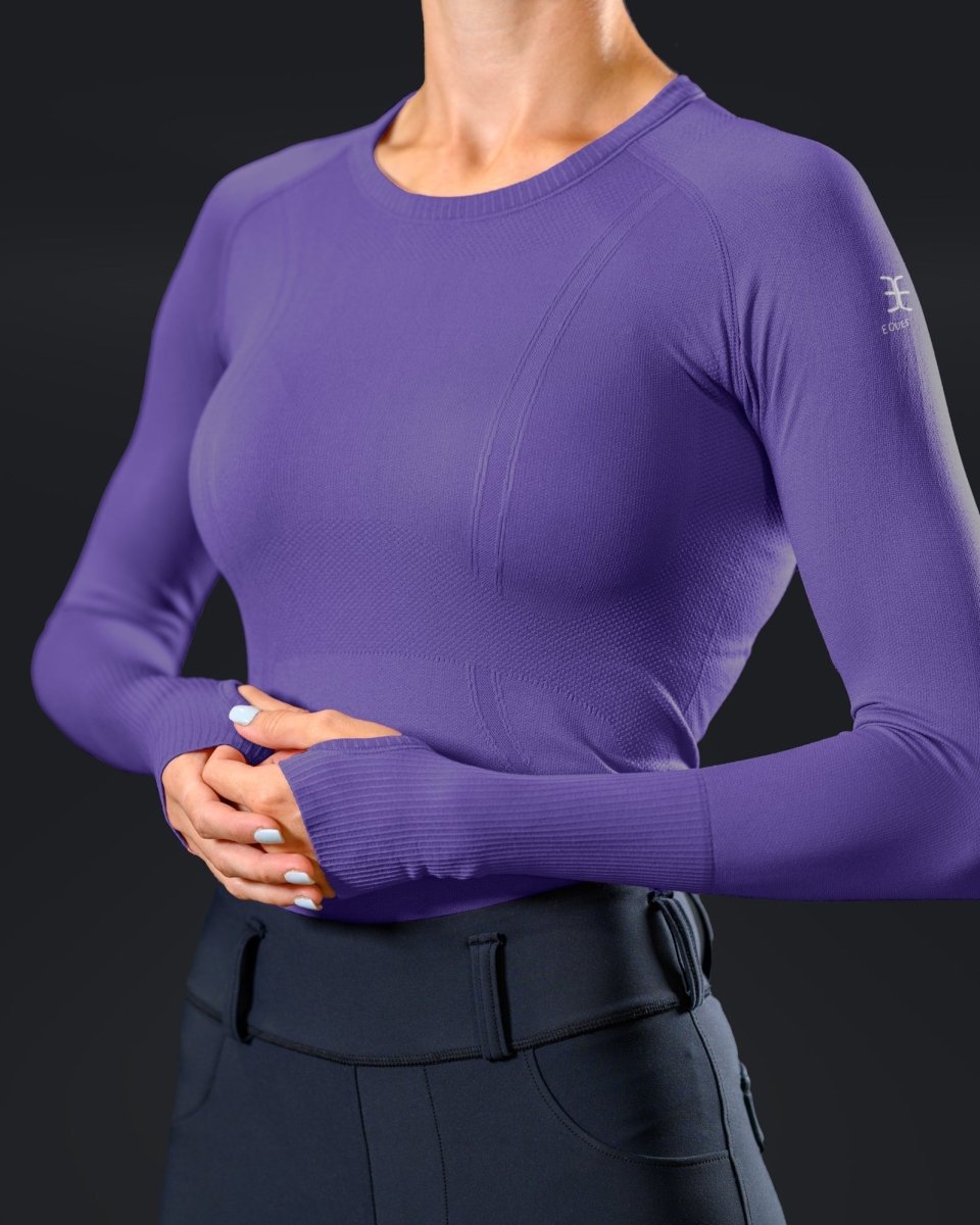 Equestly Lux Seamless Long Sleeve Heather Sun Shirt - Equiluxe Tack