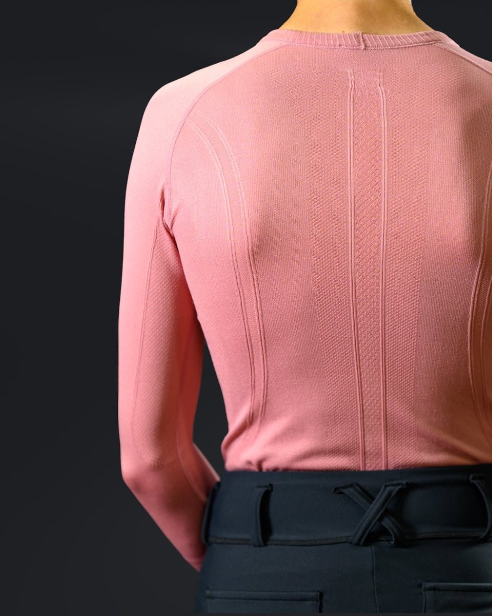 Equestly Lux Seamless Long Sleeve Rosé Sun Shirt - Equiluxe Tack