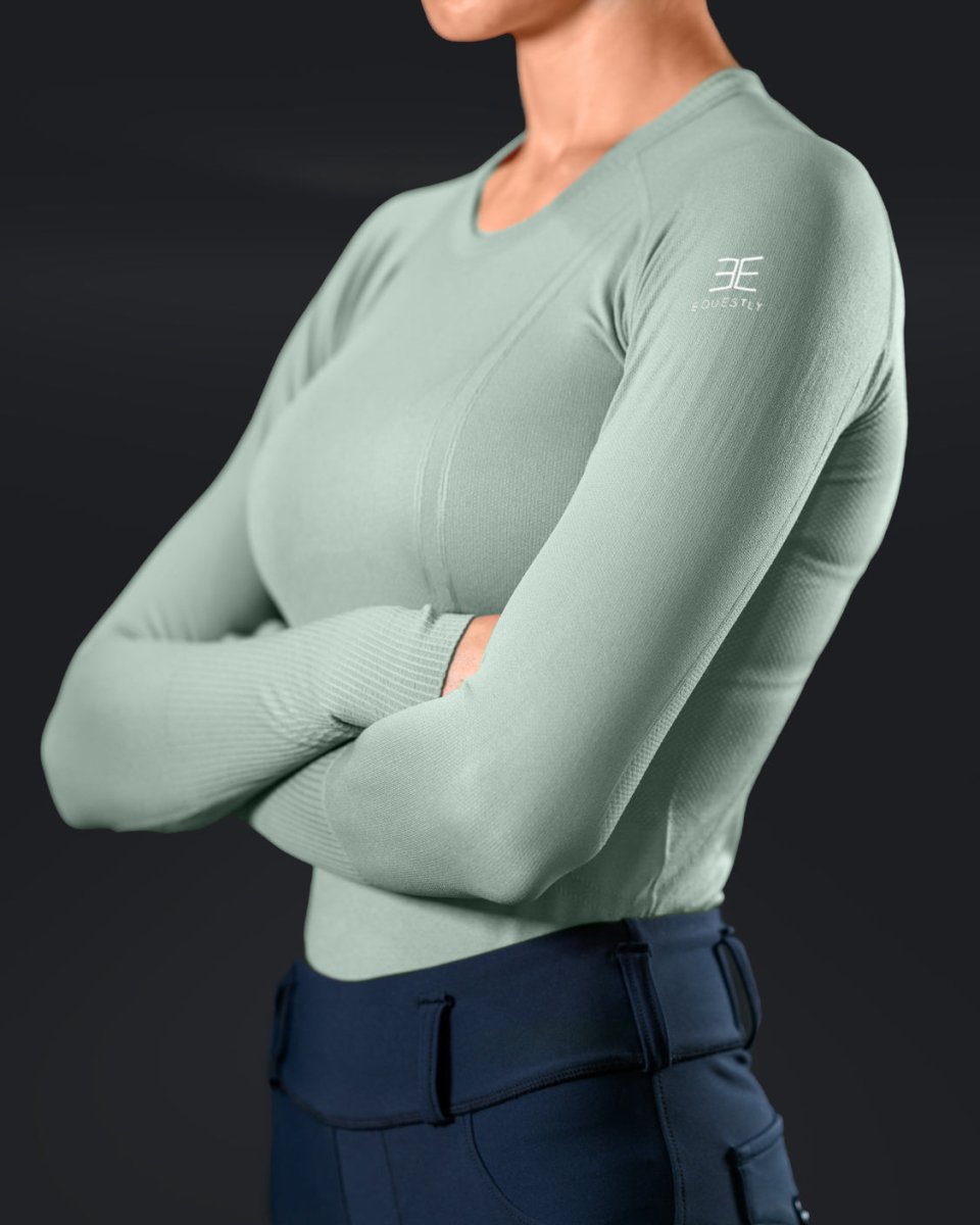 Equestly Lux Seamless LS Matcha - Equiluxe Tack