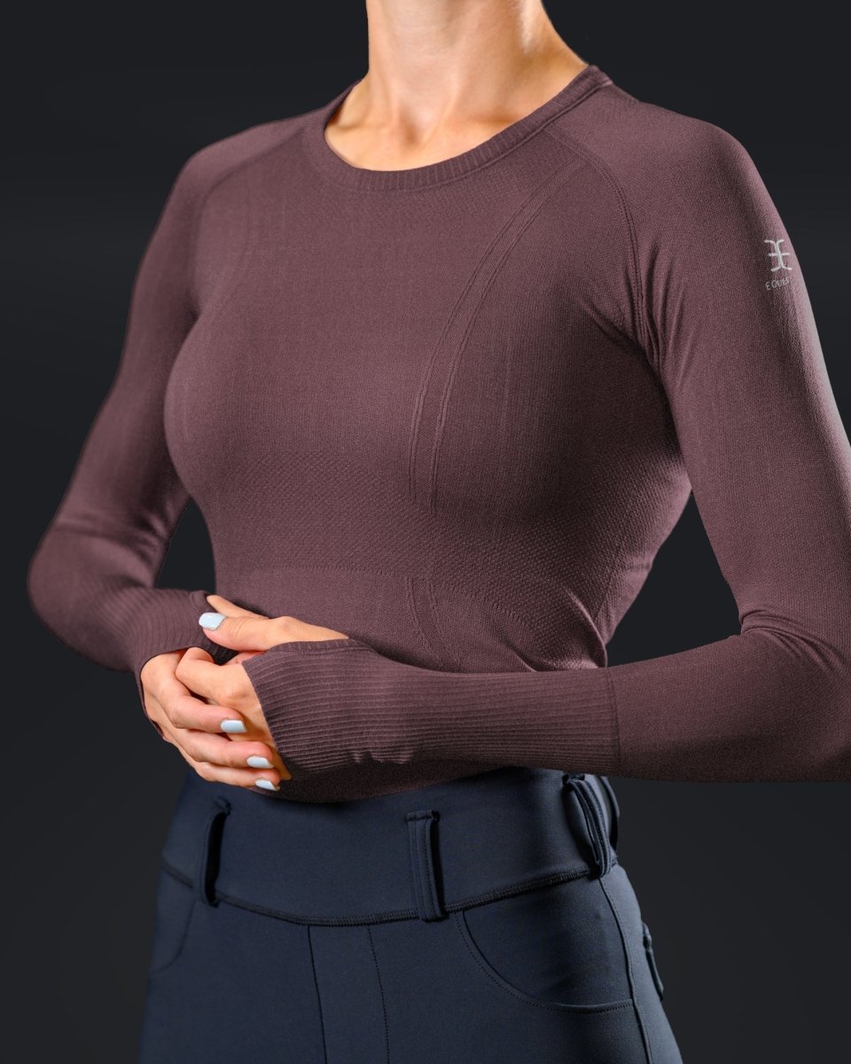 Equestly Lux Seamless LS Merlot - Equiluxe Tack