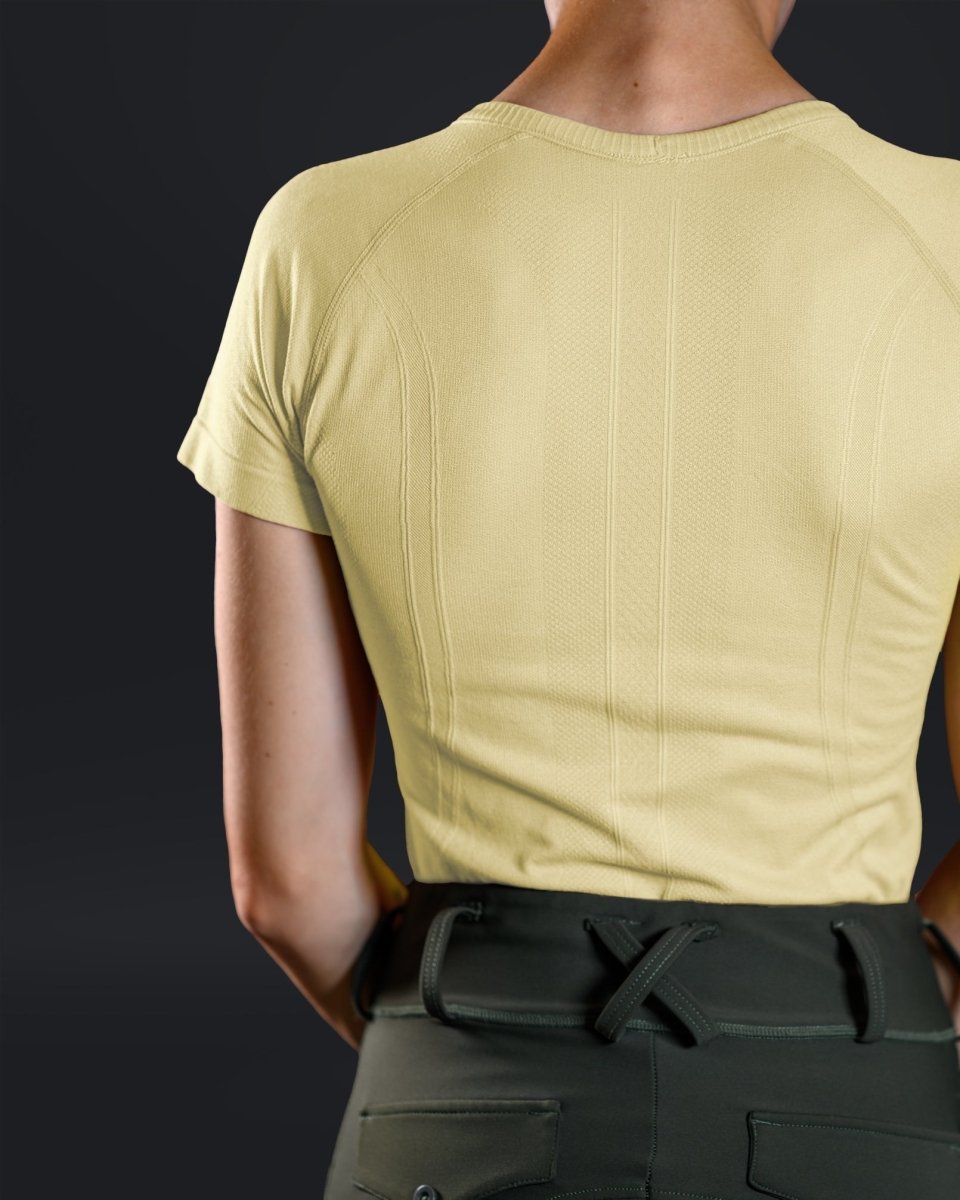 Equestly Lux Seamless Short Sleeve Blonde Sun Shirt - Equiluxe Tack
