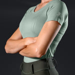 Equestly Lux Seamless Short Sleeve Matcha Green Sun Shirt - Equiluxe Tack