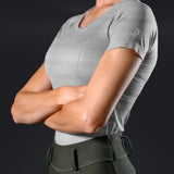 Equestly Lux Seamless Short Sleeve Slate Grey Sun Shirt - Equiluxe Tack