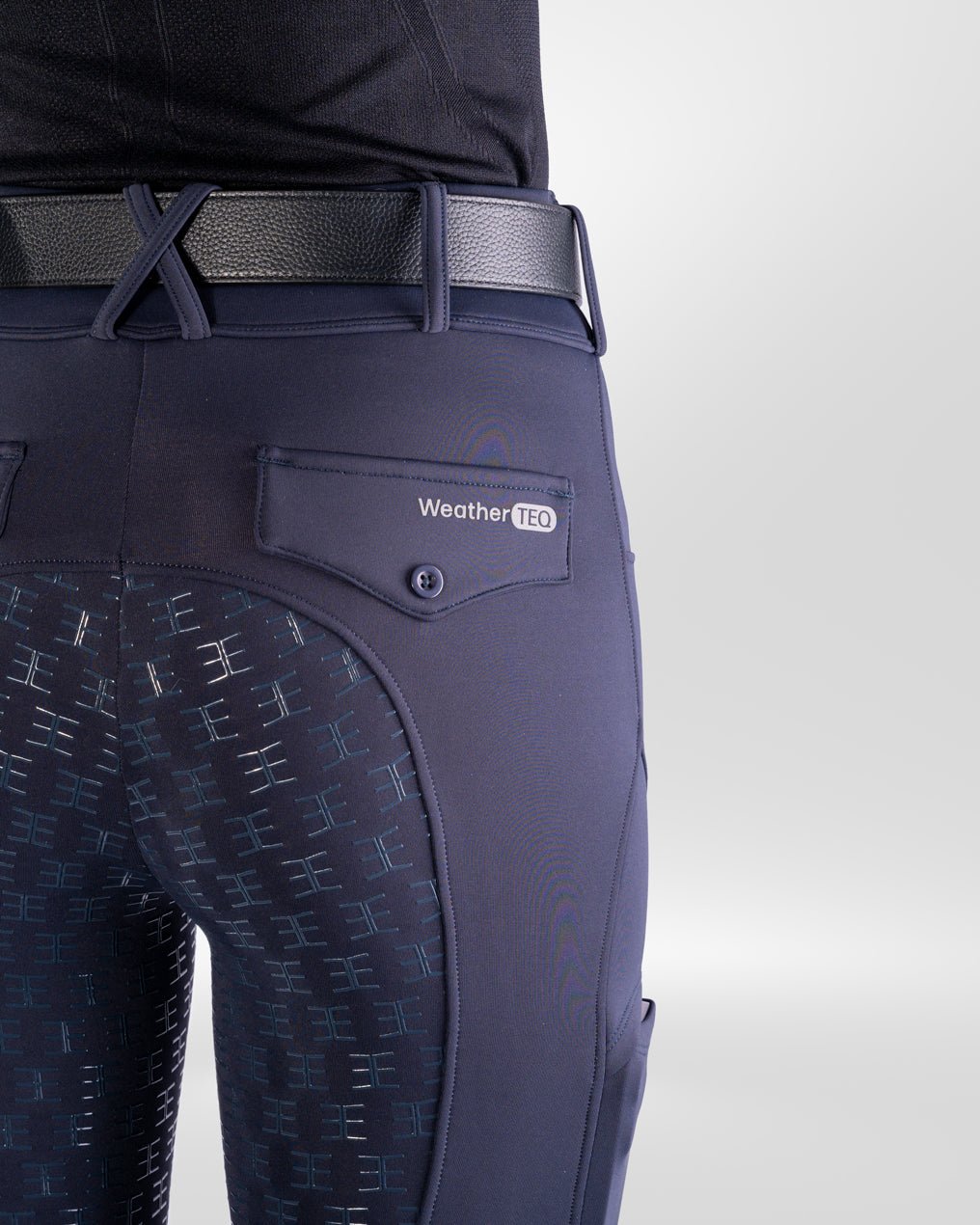 Equestly Lux WeatherTEQ Navy Winter Riding Pants - Equiluxe Tack