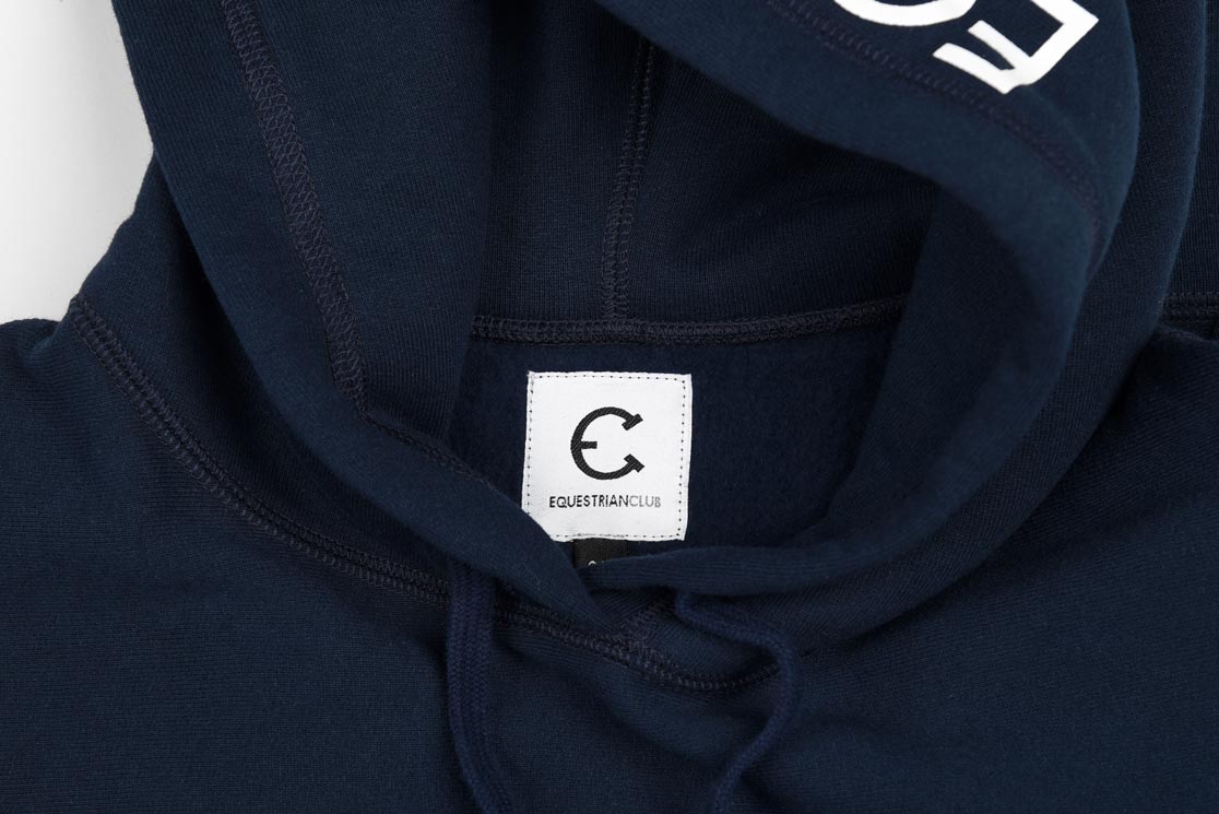 Equestrian Club Logo Navy Blue Sweatshirt Hoodie - Equiluxe Tack