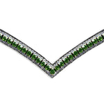 Equestroom Green Lily Browband - Equiluxe Tack