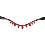 Equestroom Scarlet Red Browband - Equiluxe Tack