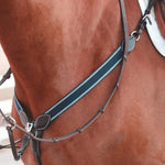 Equiluxe Elastic 3-Point Leather Breastplate w/ Martingale - Equiluxe Tack