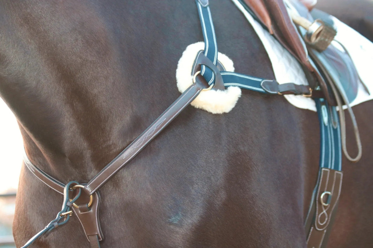 Equiluxe Fancy Stitched 5-Point Breastplate - Equiluxe Tack