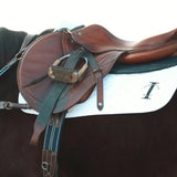 Equiluxe Shaped Long Fancy Stitch Leather Girth - Equiluxe Tack