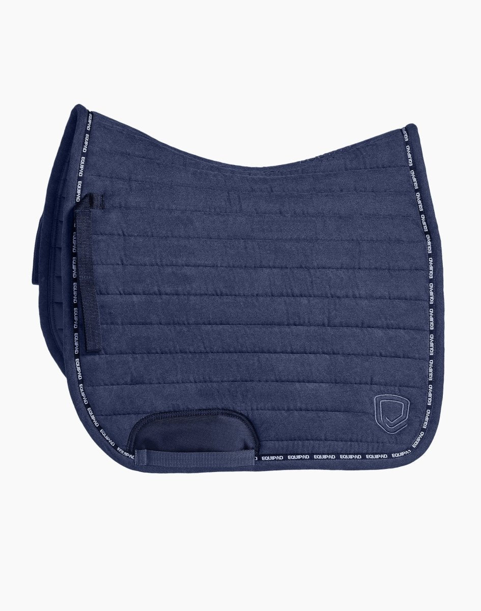 Equipad Corduroy Dressage Saddle Pad - Navy (pre-order) - Equiluxe Tack