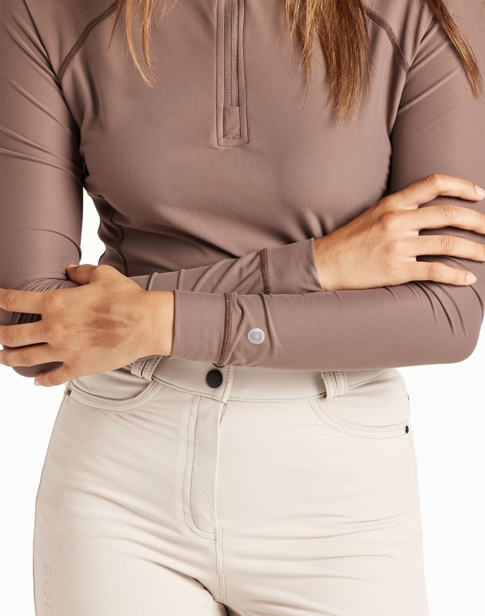Equipad Recycled Long-Sleeve Base Layer - Brown - Equiluxe Tack