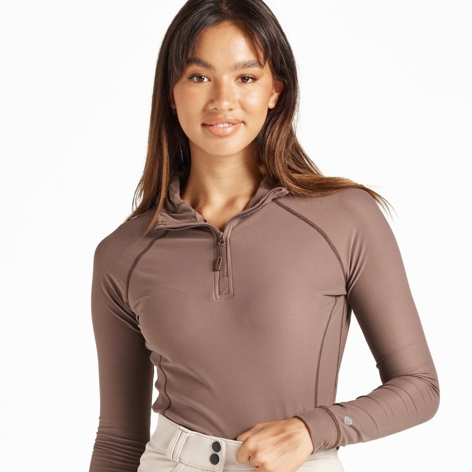 Equipad Recycled Long-Sleeve Base Layer - Brown - Equiluxe Tack