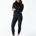 Equipad Ribbed Riding Leggings - Black - Equiluxe Tack