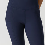Equipad Ribbed Riding Leggings - Navy - Equiluxe Tack
