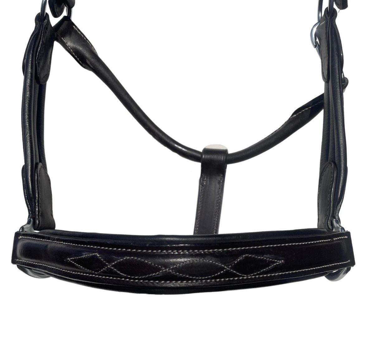 Fancy Stitch Padded Anatomical Leather Halter - Equiluxe Tack