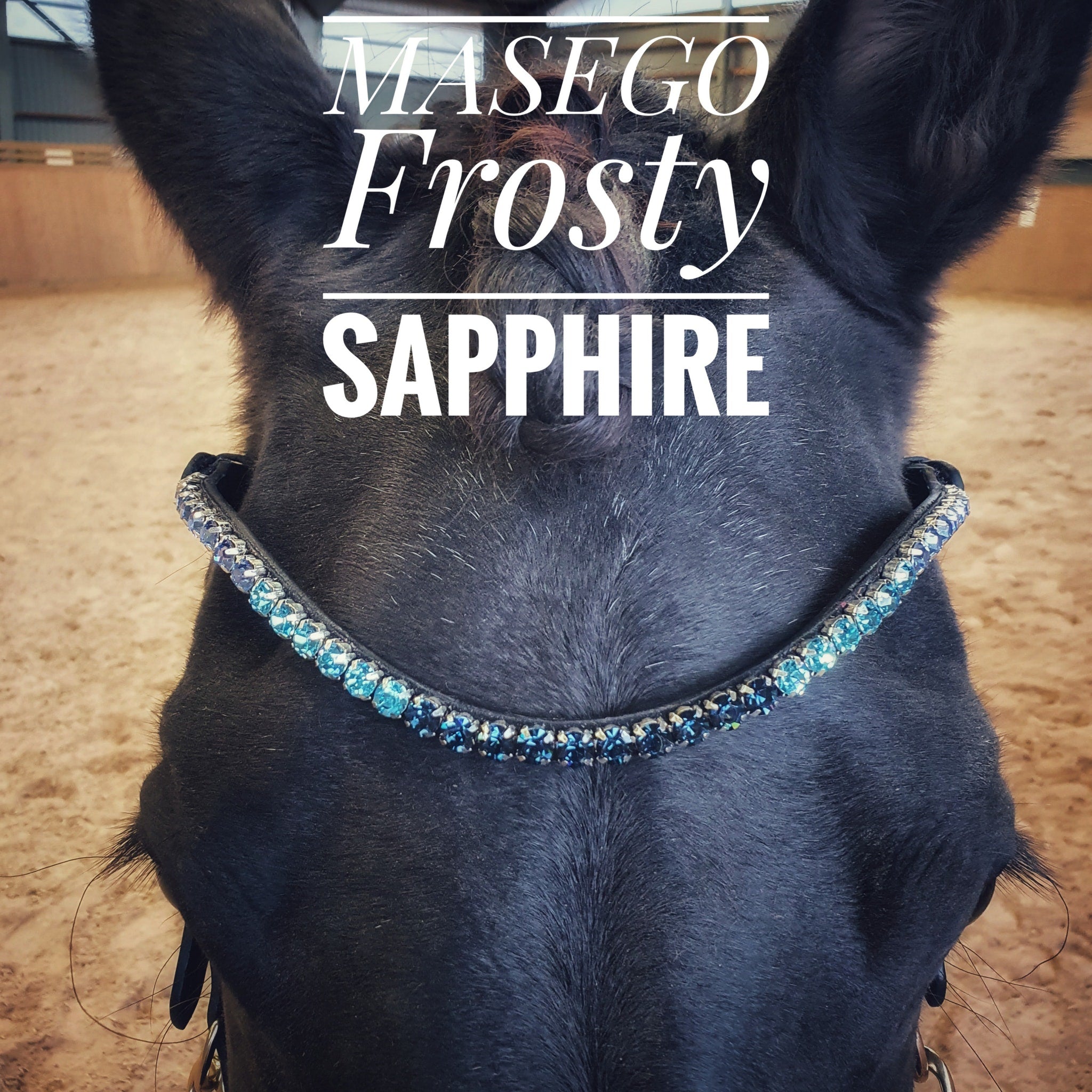 Frosty Sapphire Swarovski Browband - Equiluxe Tack