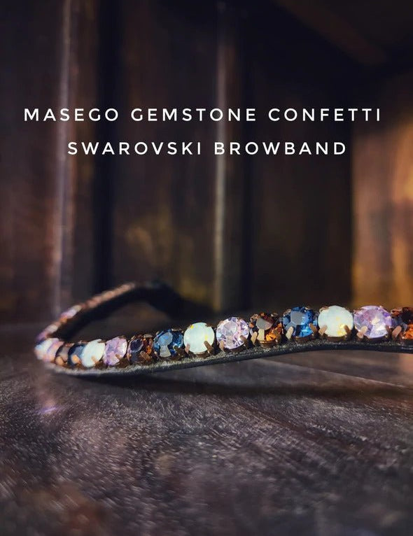 Masego Gemstone Confetti Swarovski Browband - MASEGO Horsewear - Equiluxe Tack