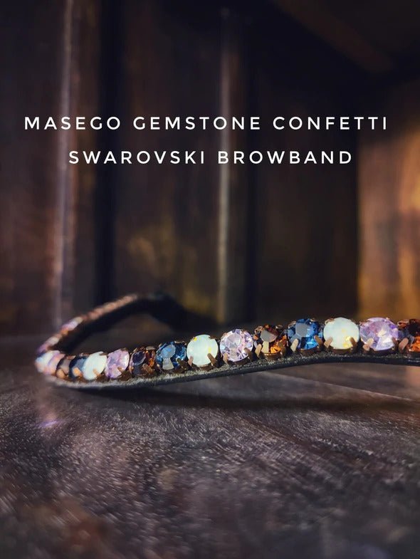 Gemstone Confetti Swarovski Browband - Equiluxe Tack