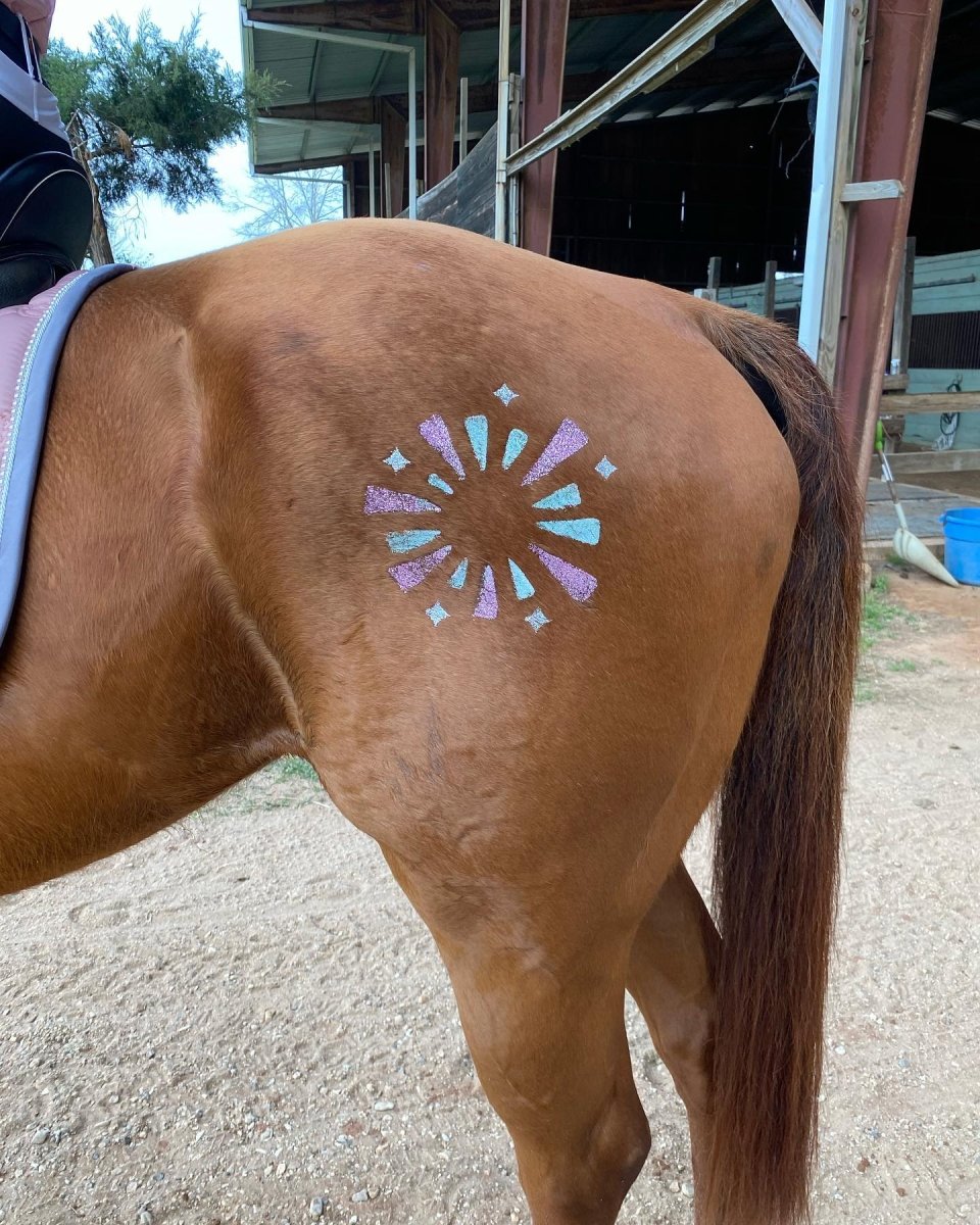 Get Your Shine On - Glitter Stencil Tattoo Kit for Horses - Equiluxe Tack