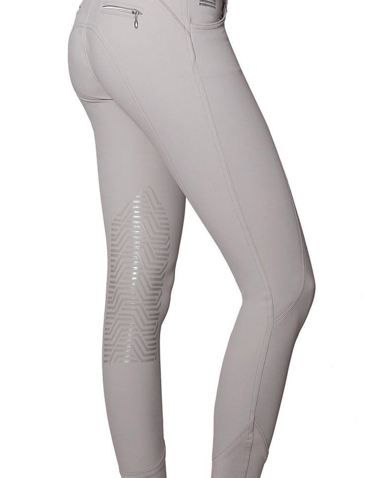 GhoDho Aubrie Pro Meryl® Water & Stain Resistant Knee Patch Breeches Beige - GhoDho - Equiluxe Tack