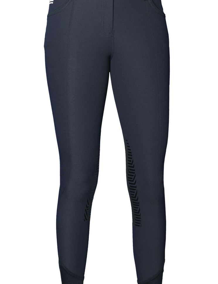 GhoDho Aubrie Pro Meryl® Water & Stain Resistant Knee Patch Breeches Black - GhoDho - Equiluxe Tack